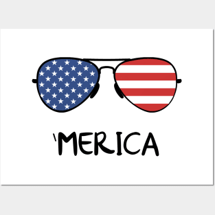 Merica, 4th Of July, America, Patriotic, Americana, Land That I Love Posters and Art